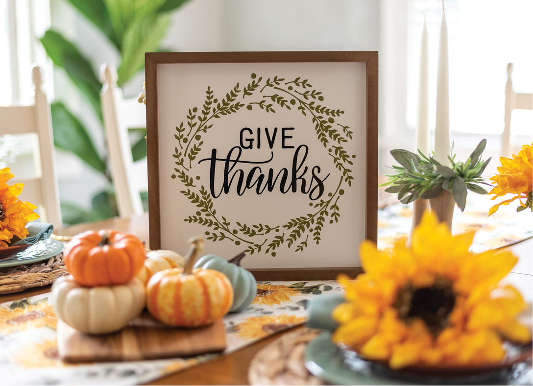 Give Thanks card design